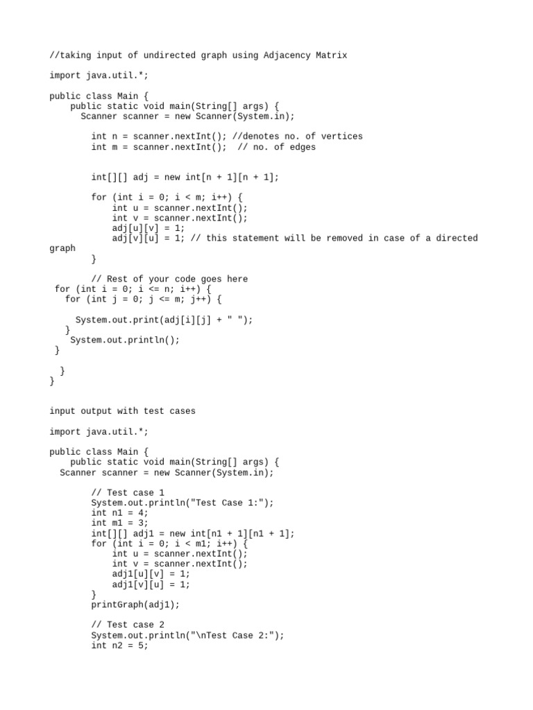 Graphs in Java | PDF | Vertex (Graph Theory) | Applied Mathematics