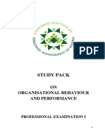 Organisation Behaviour and Performance