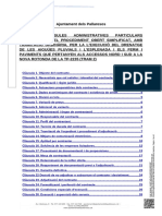 Plecs de Clàusules Administratives Particulars