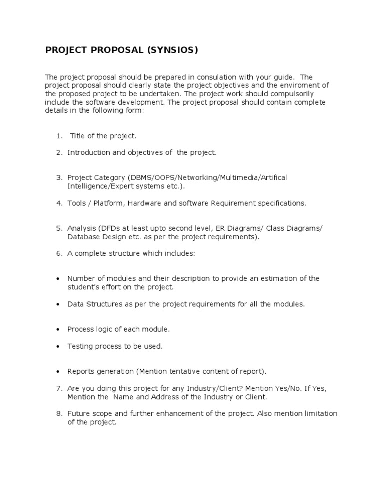 Computer Science Project Proposal Guide | PDF | Computers