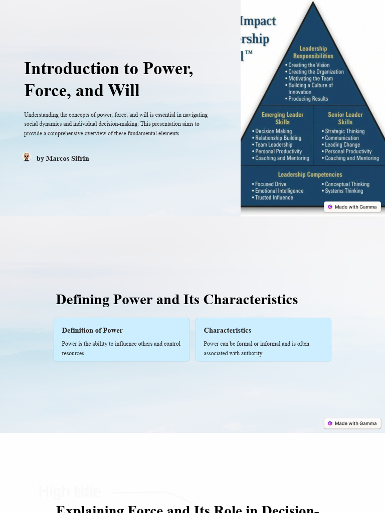 Power, Force, and Will Explained | PDF