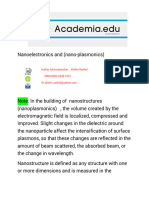 Nanoelectronics and Nano Plasmonics