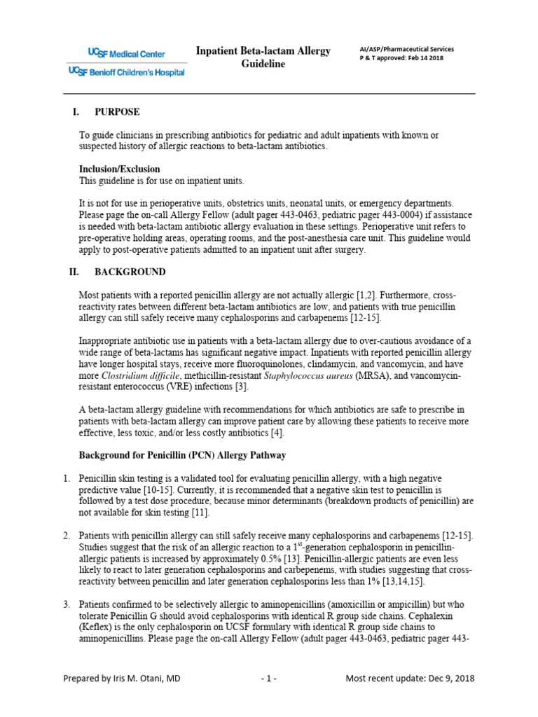 BetaLactam Pathway PDF Allergy Penicillin