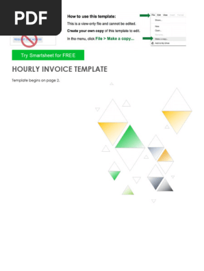 IC Hourly Invoice Template Google Doc