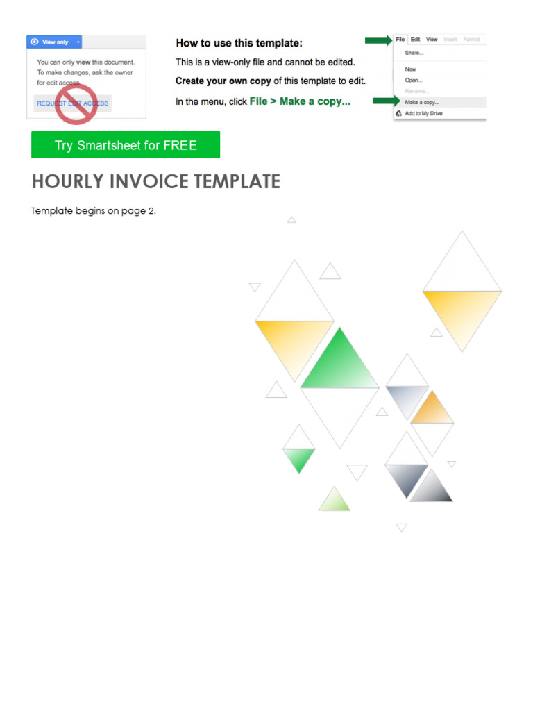 IC Hourly Invoice Template Google | PDF | Invoice | Receipt