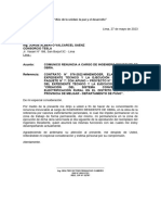 Carta de Renuncia Ingeniero Residente de Obra