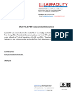 Usa Tsca PBT Substances Declaration