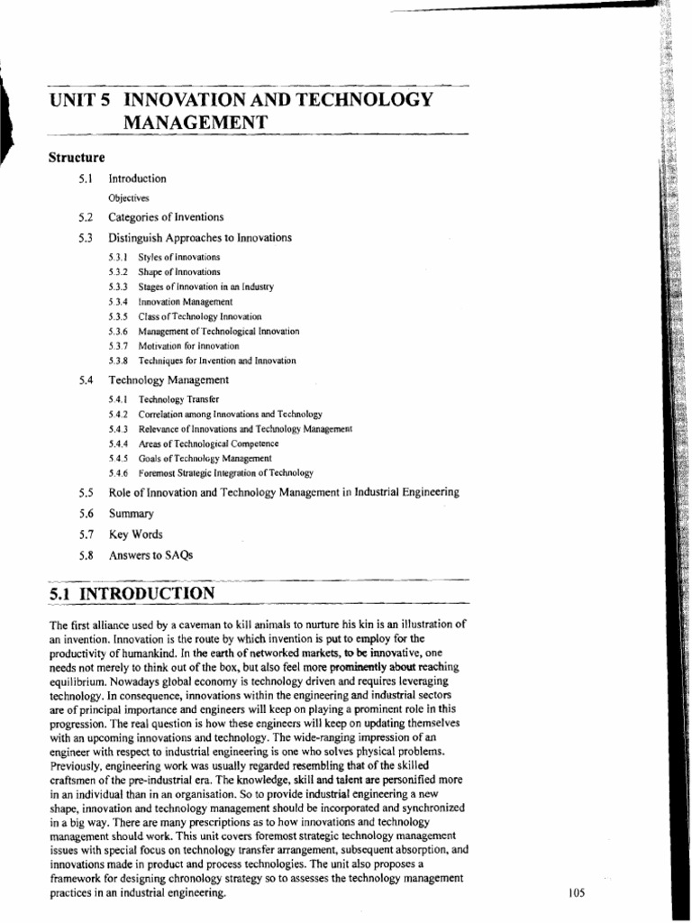 Innovation and Technology Management 2 | PDF