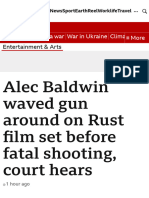 Alec Baldwin Waved Gun Around On Rust Film Set Bef