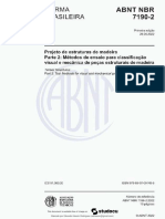 NBR 07190-2 2022 - Projeto de Estruturas de Madeira Parte 2 Metodos de Ensaio para Classificação Visual e Mecânica de Peças Estruturais de Madeira
