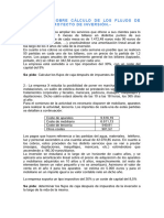 Supuestos Sobre Cálculo de Los Flujos de Caja de Un Proyecto de Inversión