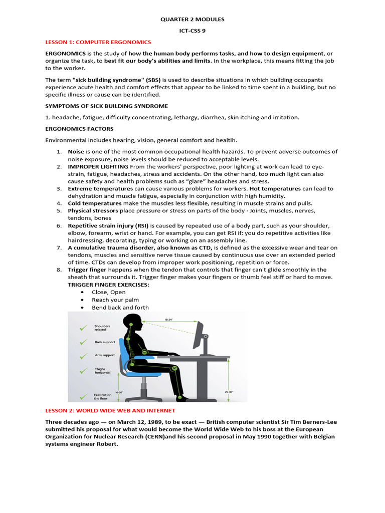 Quarter 2 lessons ict css pdf world wide web internet web