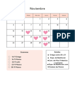 White and Pink Simple Floral Monthly Calendar 2023 Planner