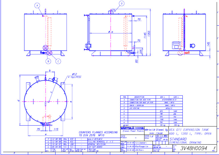 Expansion Tank - 600 L - 1200 L - Open Type | PDF