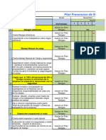 Carta Gantt Plan de Prevencion de Riesgos