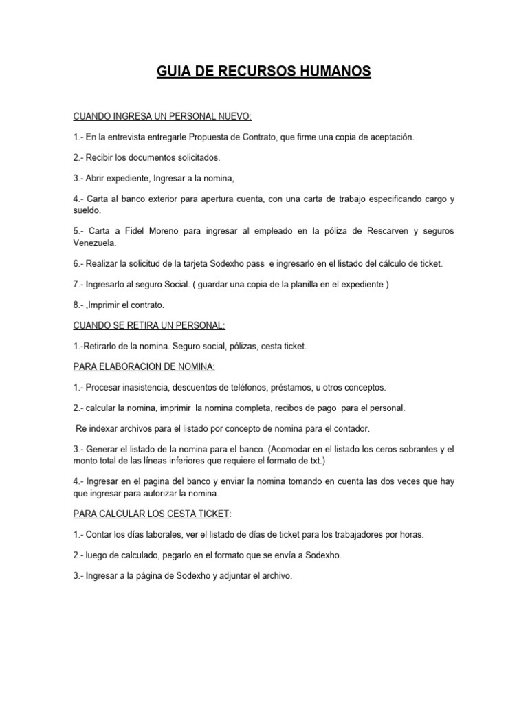 Guia de Recursos Humanos | PDF