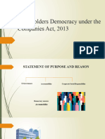 Shareholders Democracy Under The Companies Act, 2013