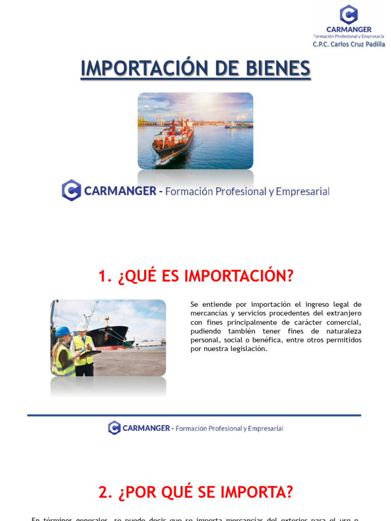 03 1 Clase Importación Y Exportación Generalidades Pdf