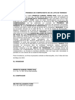 Contrato de Promesa de Compraventa de Un Lote de