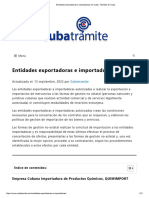 Entidades Exportadoras e Importadoras en Cuba - Trámites en Cuba