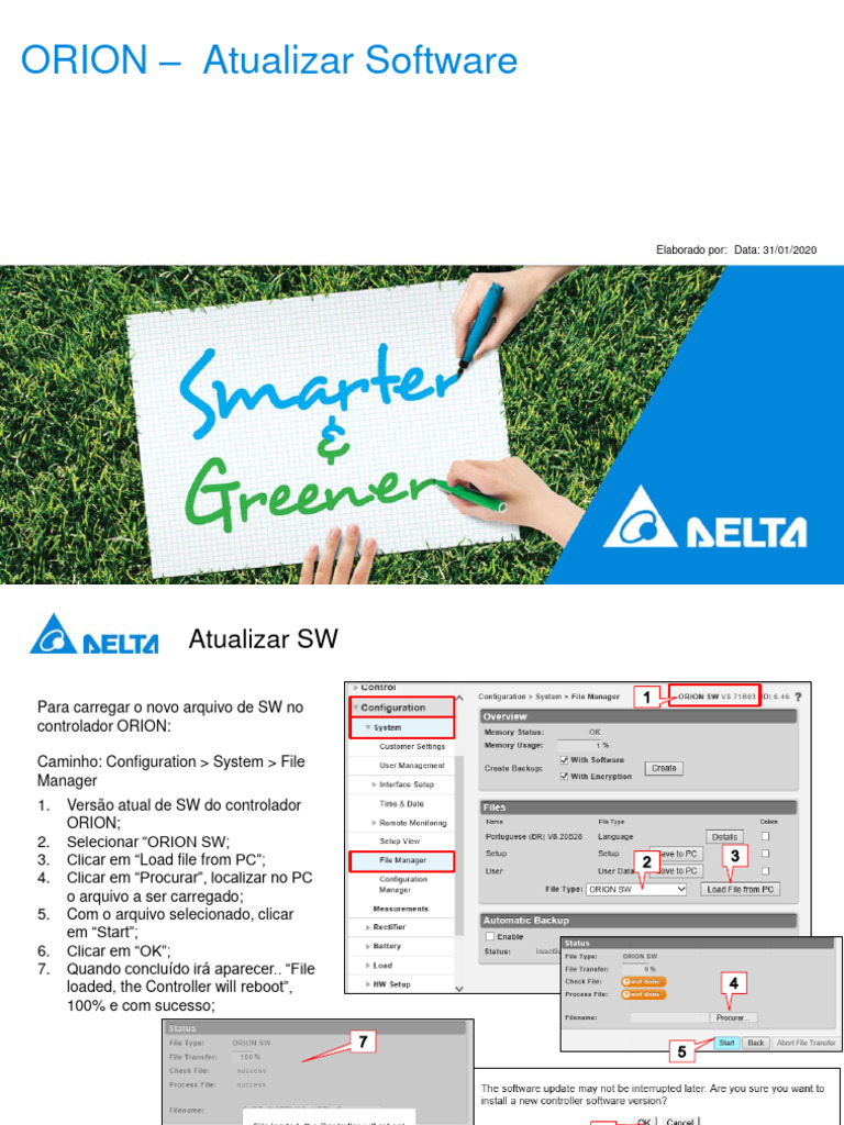 Atualização do Software Orion SW | PDF | Computadores