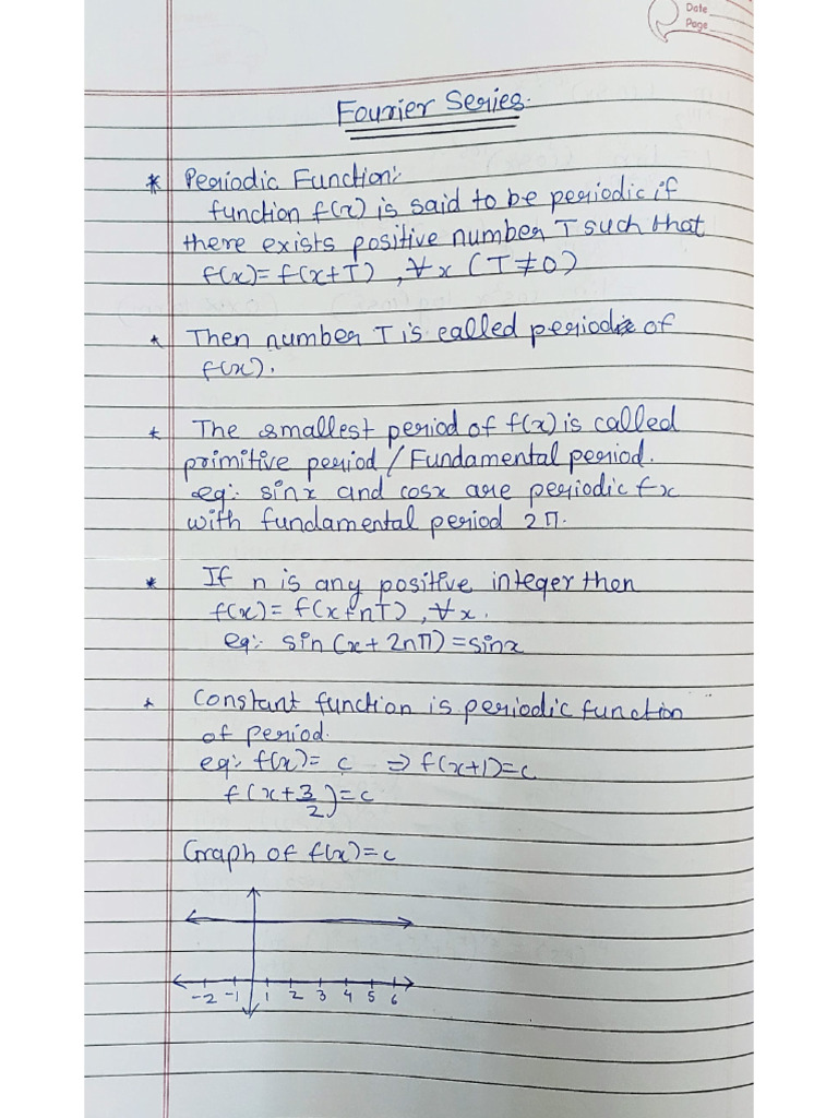 Maths Notes - Fourier Series | PDF
