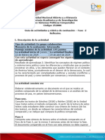 Guía de Actividades y Rúbrica de Evaluación - Unidad 1 - Fase 2 - Reflexión