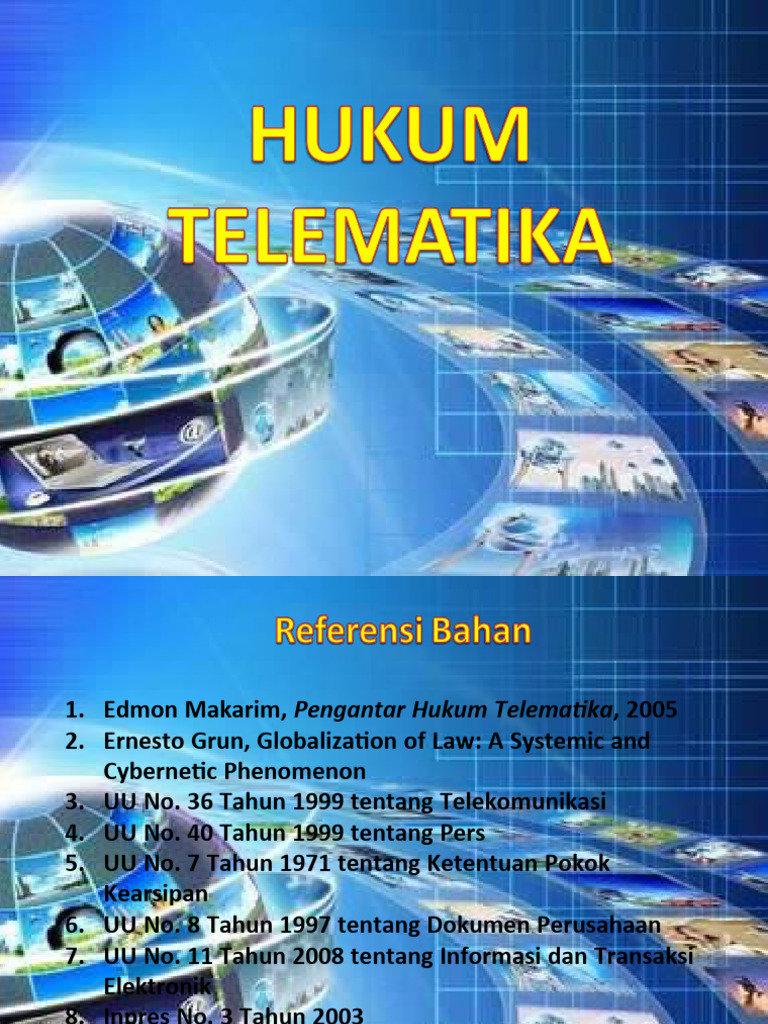 Pertemuan 1 Pengantar Hukum Telematika | PDF