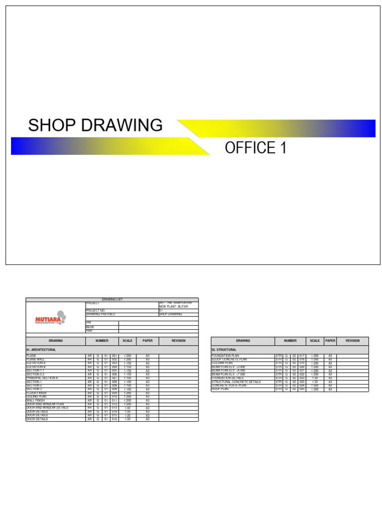 Shop Drawings for HM Sampoerna Plant | PDF