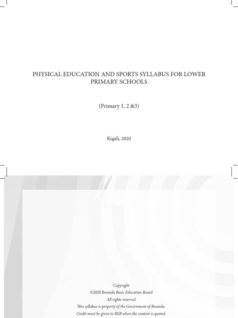 PHYSICAL EDUCATION SYLLABUS FOR PRIMARY SCHOOL PDF visual data 2