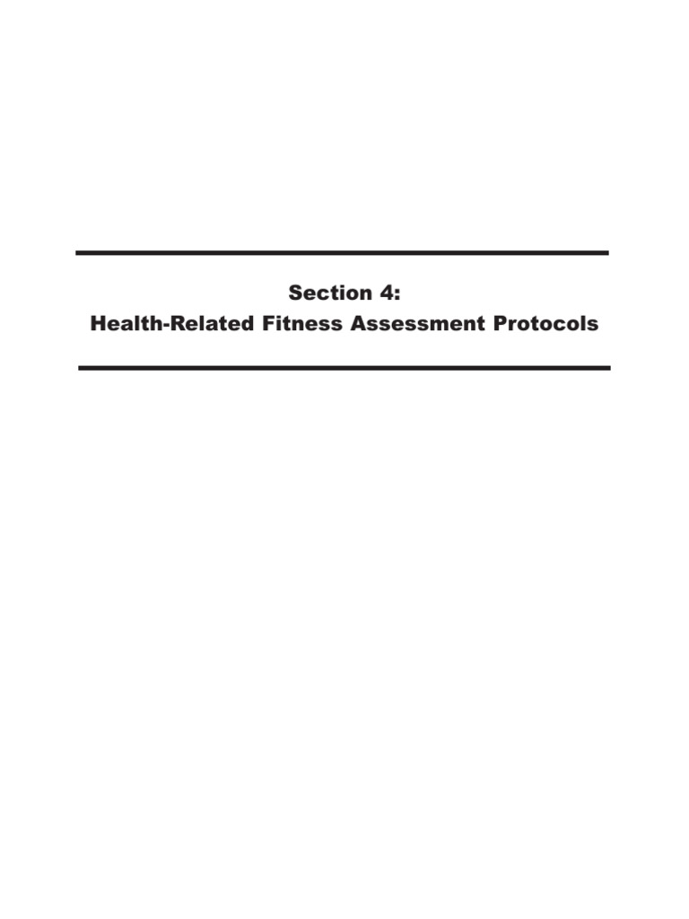 Health Fitness Assessment Protocols | PDF