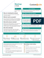 Managing Meetings Quick Reference