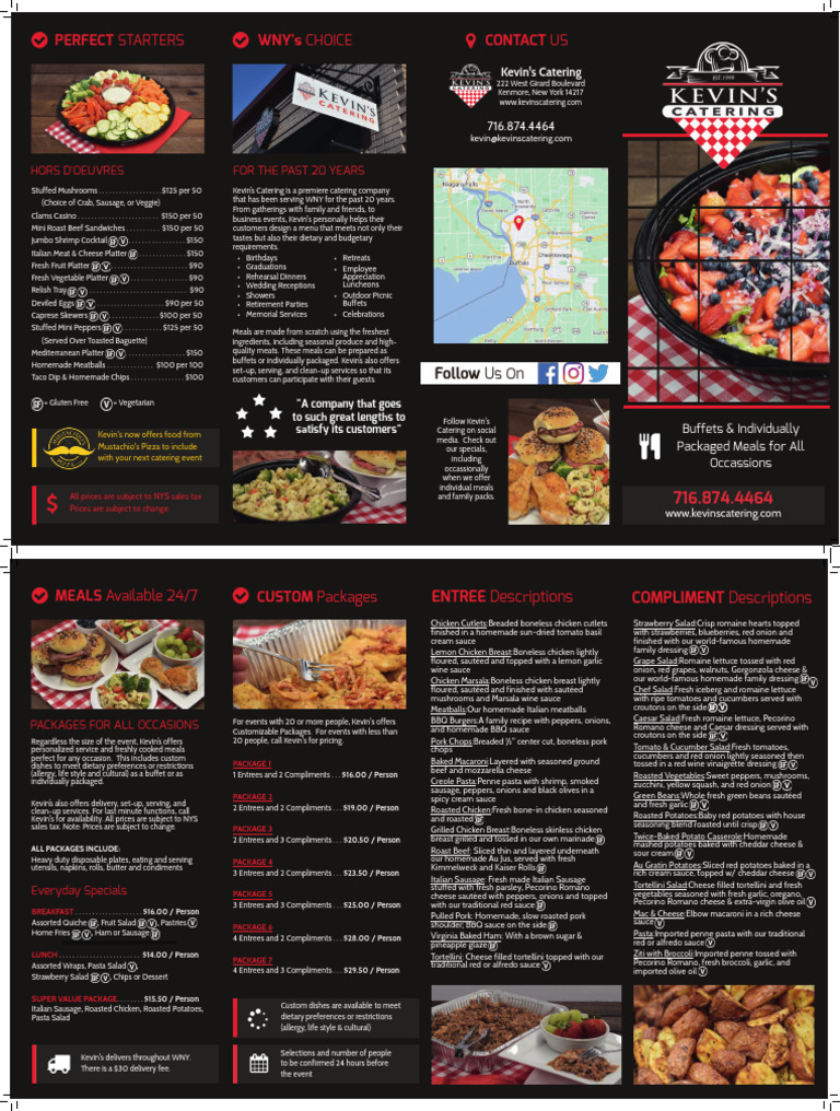Four Panel Menu With Bleed Marks | PDF