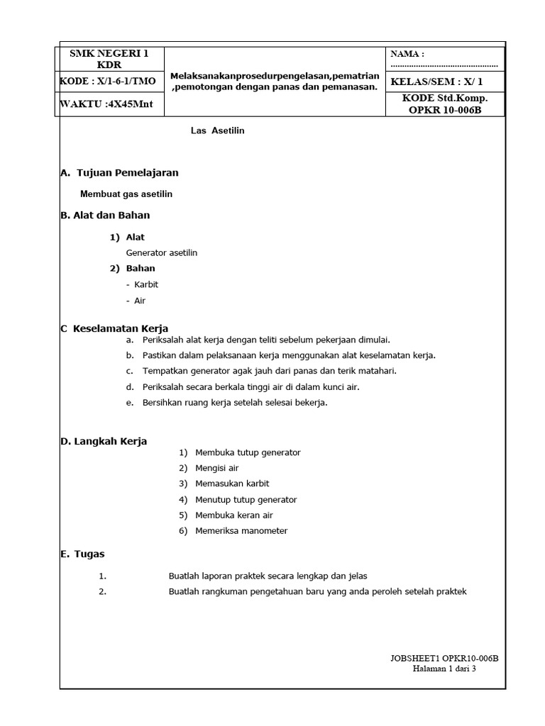 Jobsheet 10-006b 1 | PDF | Teknologi & Rekayasa