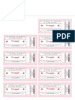 Pink Modern Printable Valentine's Day Tickets Love Coupon