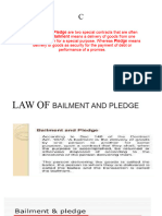 Law of Bailment and Pledge