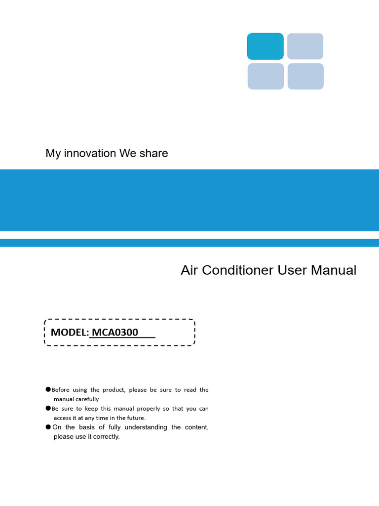 MCA0300 Air Conditioner Manual | PDF | Air Conditioning | Heat Exchanger