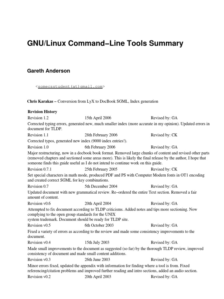 GNU Linux Tools Summary | PDF