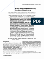 Temperature and Pressure Effects During Erbium Laser Stapedotomy