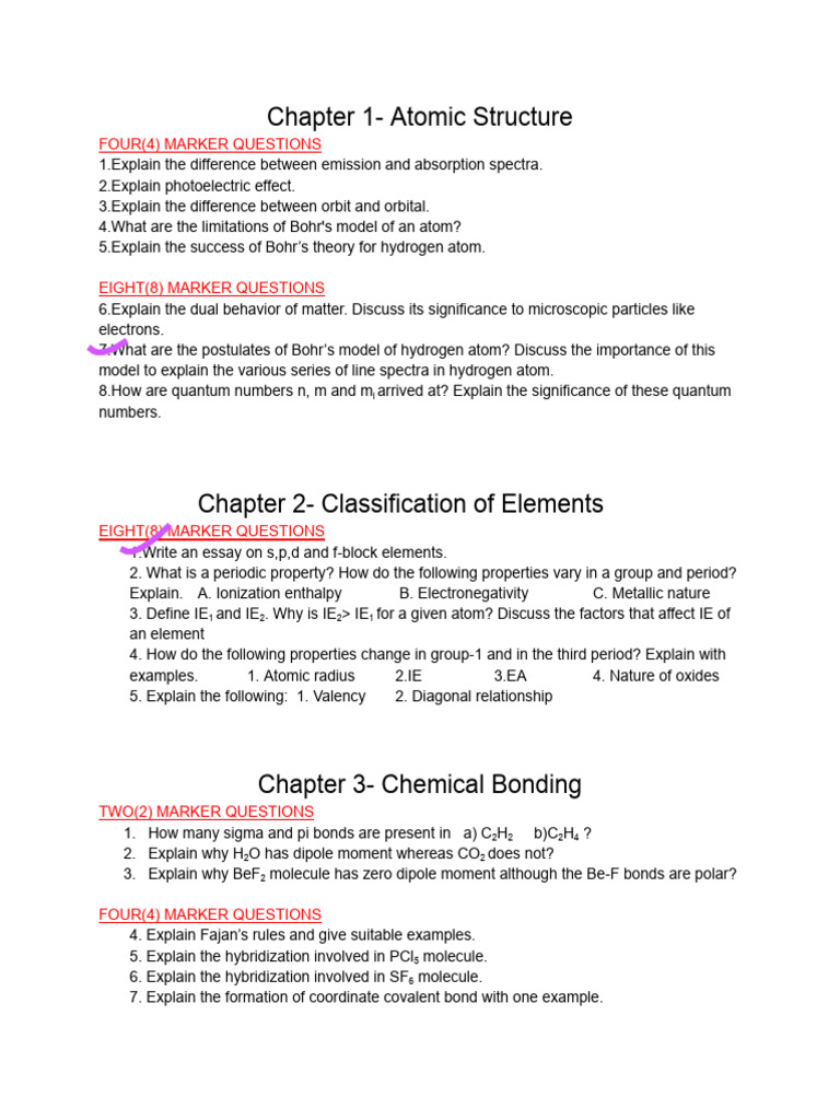 Chemistry Exam Prep Guide | PDF | Chemical Equilibrium | Chemical Bond