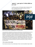 "El Enemigo Es La Guerra" - ¿Por Qué El 11-M de 2004 No Se Convirtió en Otro 11-S