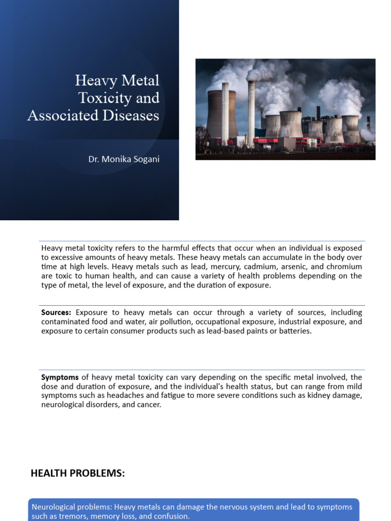 Heavy Metal Toxicity: Health Risks & Prevention | PDF | Toxic Heavy ...