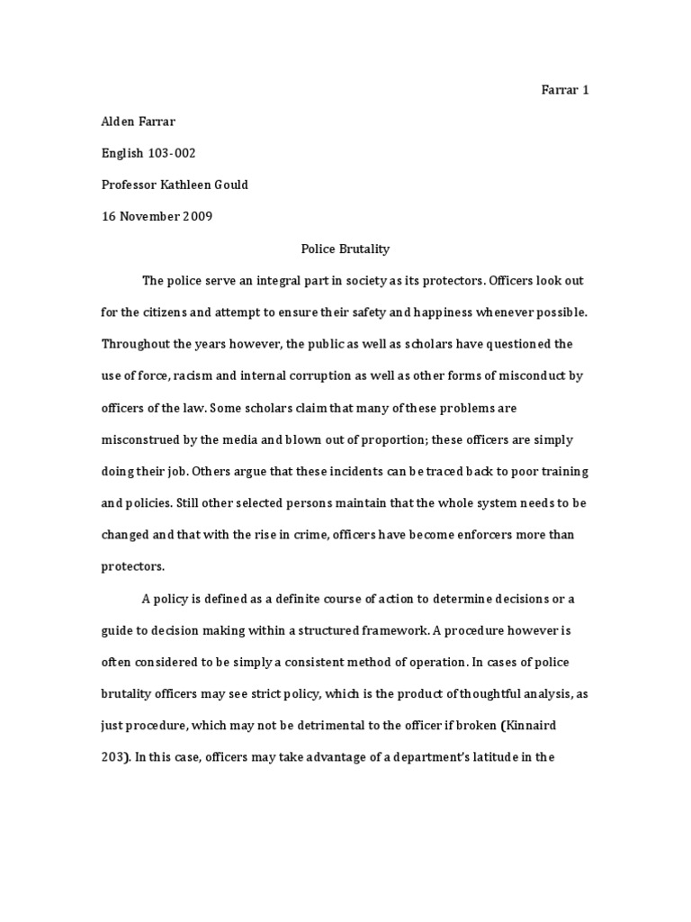 Police brutality examples picture