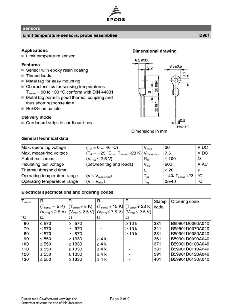 Senzor PTC Grafic | PDF