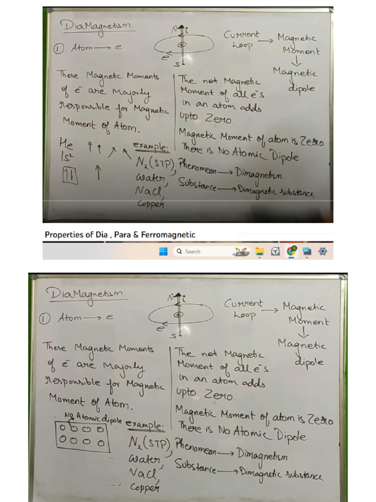 Dia, Para, Ferro Magnetic Materials | PDF