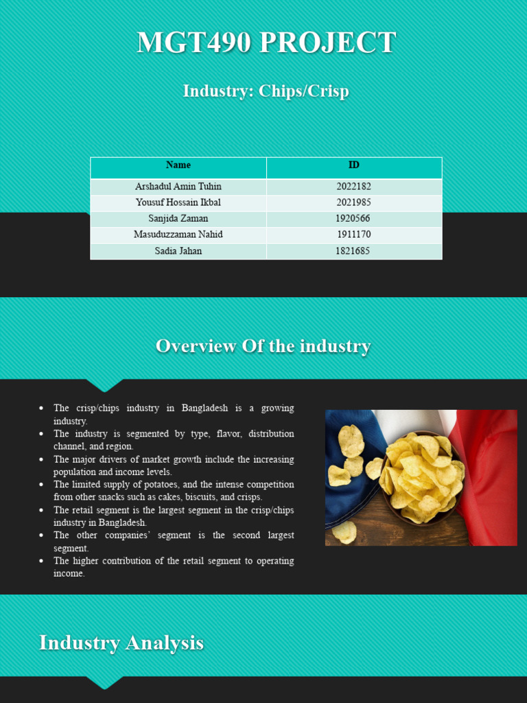 Mgt 490 Presentation Slide Pdf Potato Chip Supply Chain