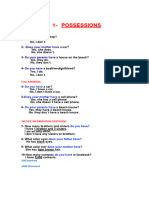 Unit 2 Possession and Routines