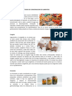 Metodos de Conservacion de Alimentos