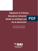 Repensar La Práctica Educativa Desde El Enfoque Ecológico de La Educación