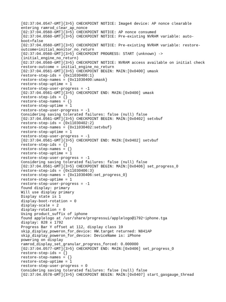 Apple Device Restore Process Log | PDF | Software | Computer Hardware